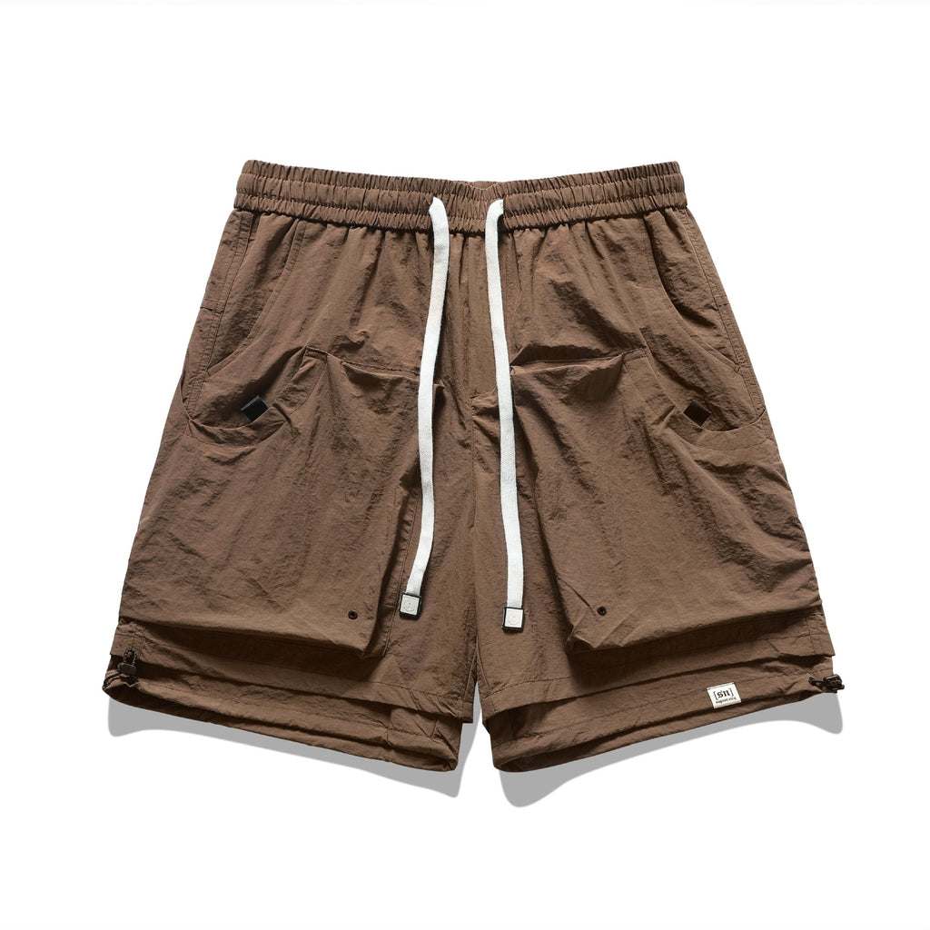 Outdoor Functional Waterproof Quick-Drying Work Shorts Men's Summer Cool Retro Fake Two-Piece Mountain Casual Pants