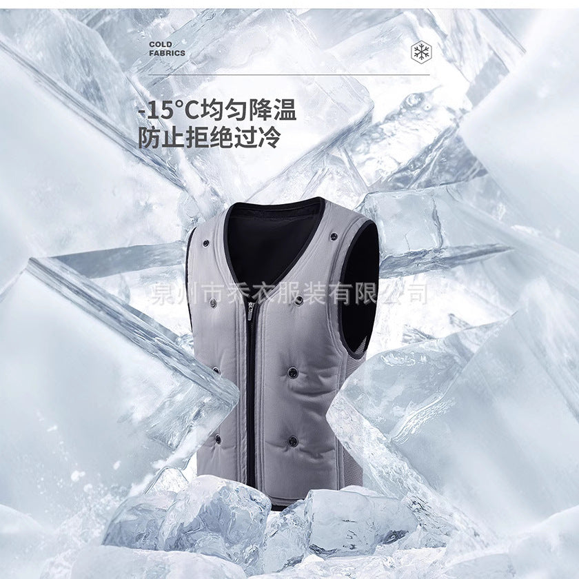 Cross-Border New Physical Cooling Vest Summer Outdoor High Temperature Work Sports Climbing Heatstroke Prevention Cooling Clothing