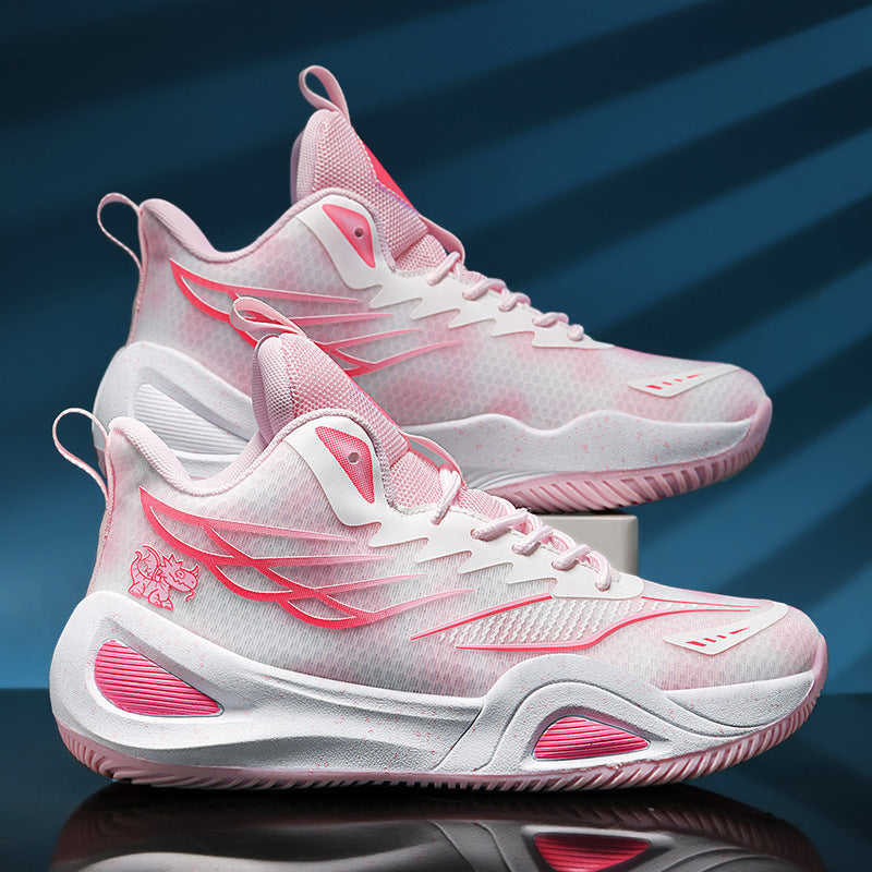 Non-Slip Mesh Basketball Shoes - Wear-Resistant Shock-Absorbing Game Shoes for Men & Women