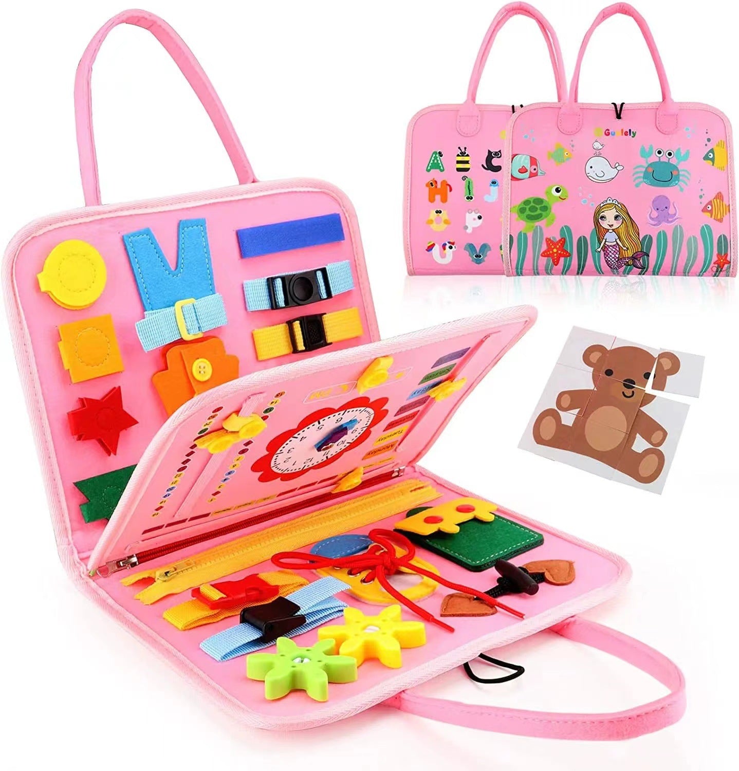 Montessori Felt Busy Board - DIY Educational Dressing Board for Children