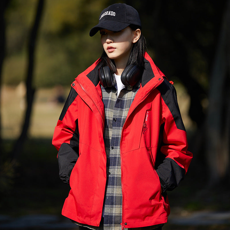 New Style Single Rustic Clothes Men's Windproof Waterproof Warm Jacket Couple's Mountaineering Outdoor Sports Leisure Sportswear