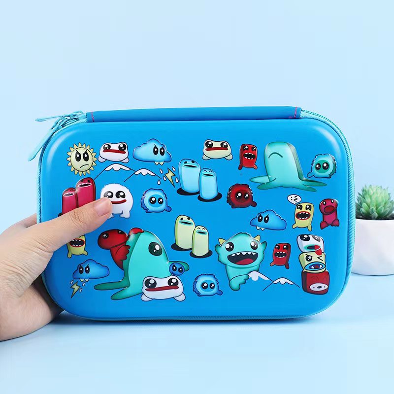 Student Cartoon Stationery Box Large Capacity Storage Box 3D Stationery Bag Cute Pencil Box Creative Pencil Bag