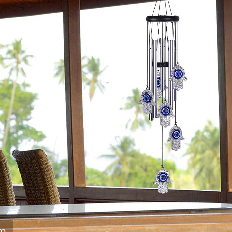 Devil's Eye Aluminum Wind Bell - Indoor & Garden Metal Wind Chime Decoration