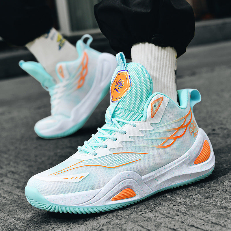 Non-Slip Mesh Basketball Shoes - Wear-Resistant Shock-Absorbing Game Shoes for Men & Women