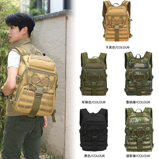 2025 New Men's Outdoor Backpack Travel Bag Large Capacity Oxford Cloth USB Charging Summer Camp Bag Export