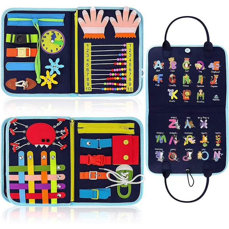 Montessori Felt Busy Board - DIY Educational Dressing Board for Children
