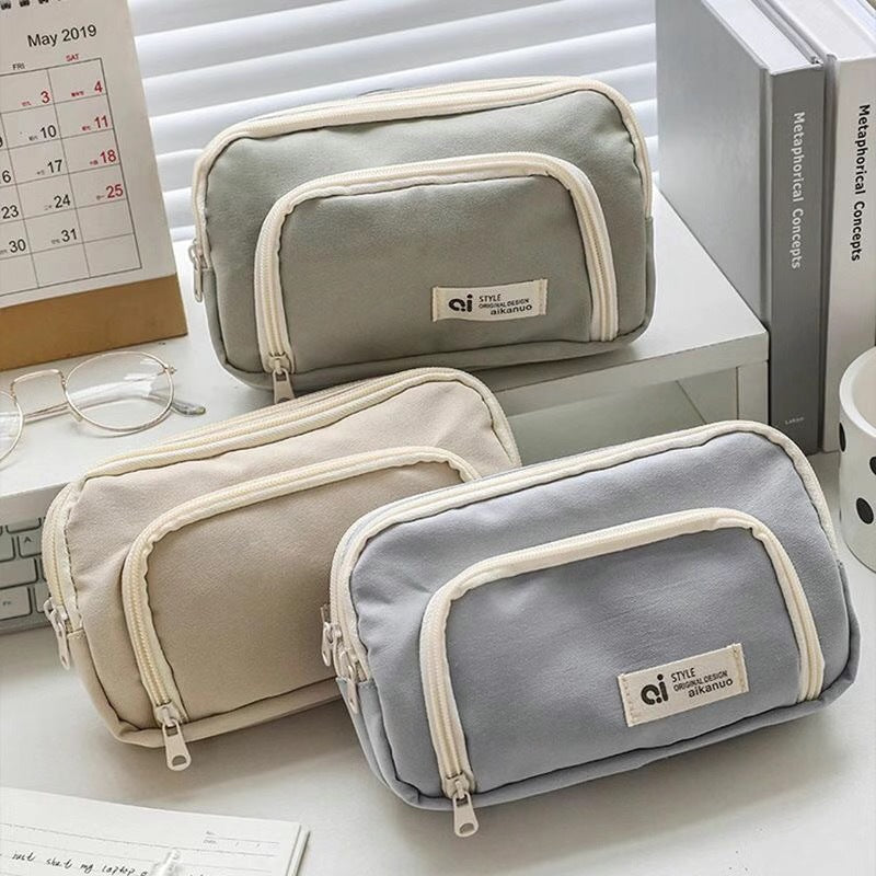 Multi-layer Pencil Case Large Capacity Pencil Case American Junior High School Students Cheap Simple Niche Japanese High-value Ins Premium