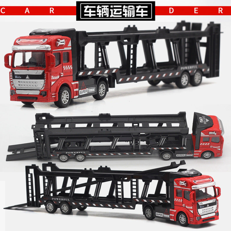 Alloy Pull Back Toy Cars Set - Fire Truck, Tank & Excavator for Kids