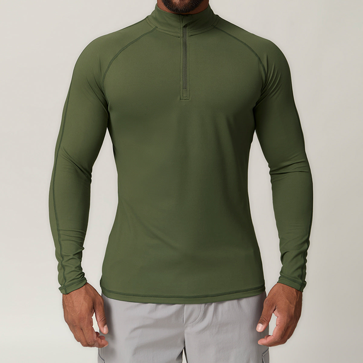 Men's Quick-Dry Long Sleeve Sports T-Shirt - Running Fitness Casual Top
