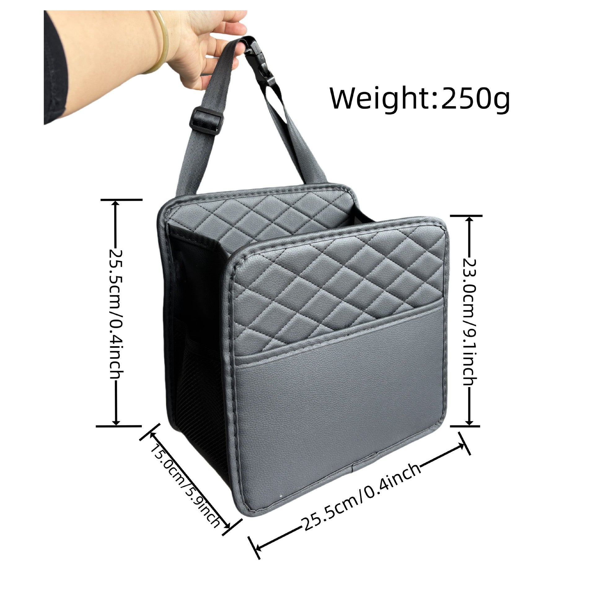 Suede Car Seat Back Storage Bag - Multi-Compartment Cup & Item Organizer