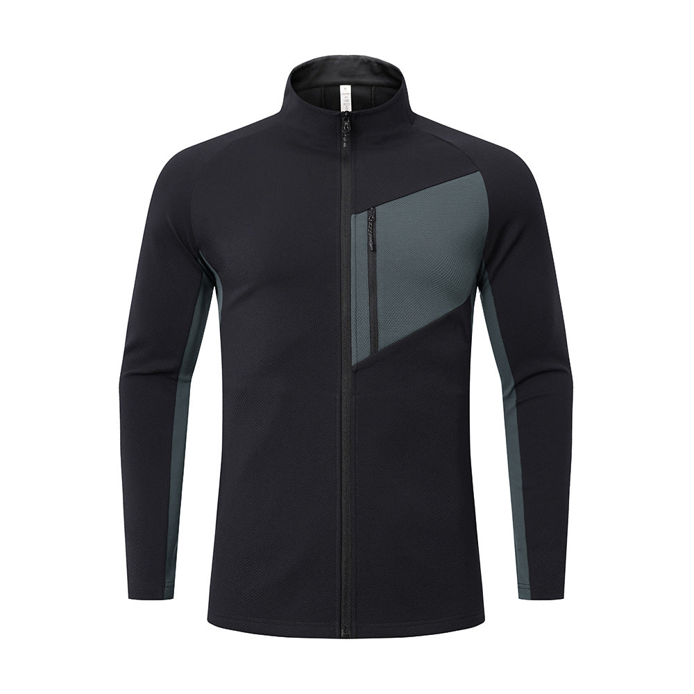 Autumn and winter bird home outdoor quick-drying sports jacket men's jacket stand collar loose long sleeve breathable casual zipper top