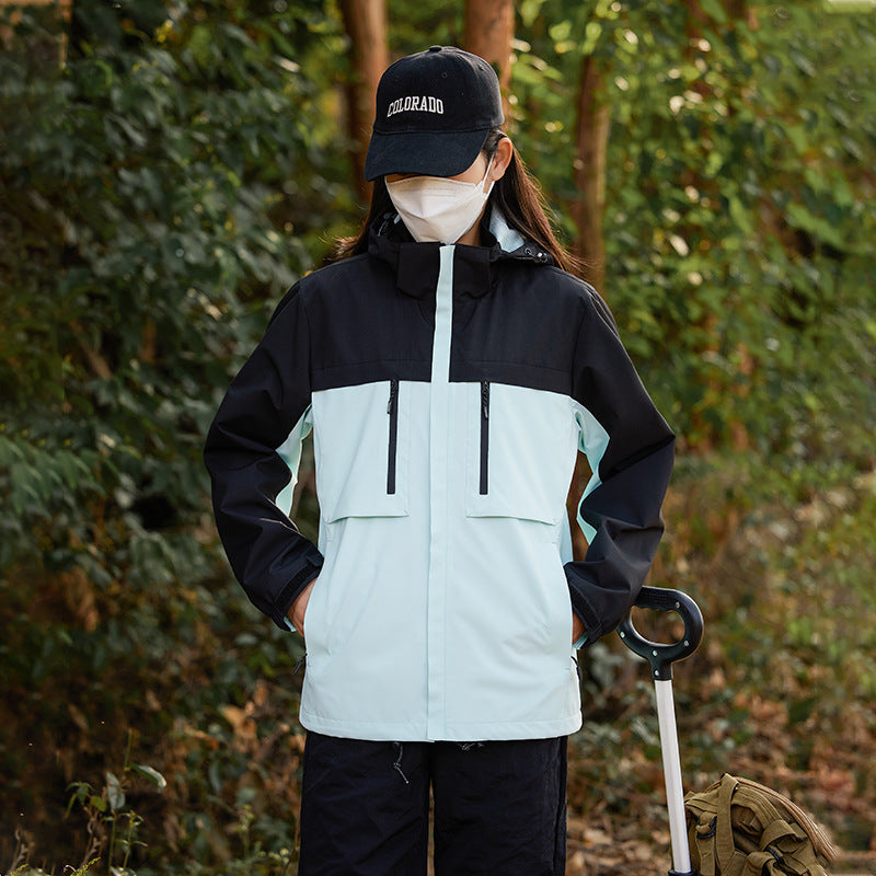 2024 New Windproof and Waterproof Mountaineering Suit for Couple Travel Sports Workwear Jacket Coat Breathable Thin Jacket for Men and Women