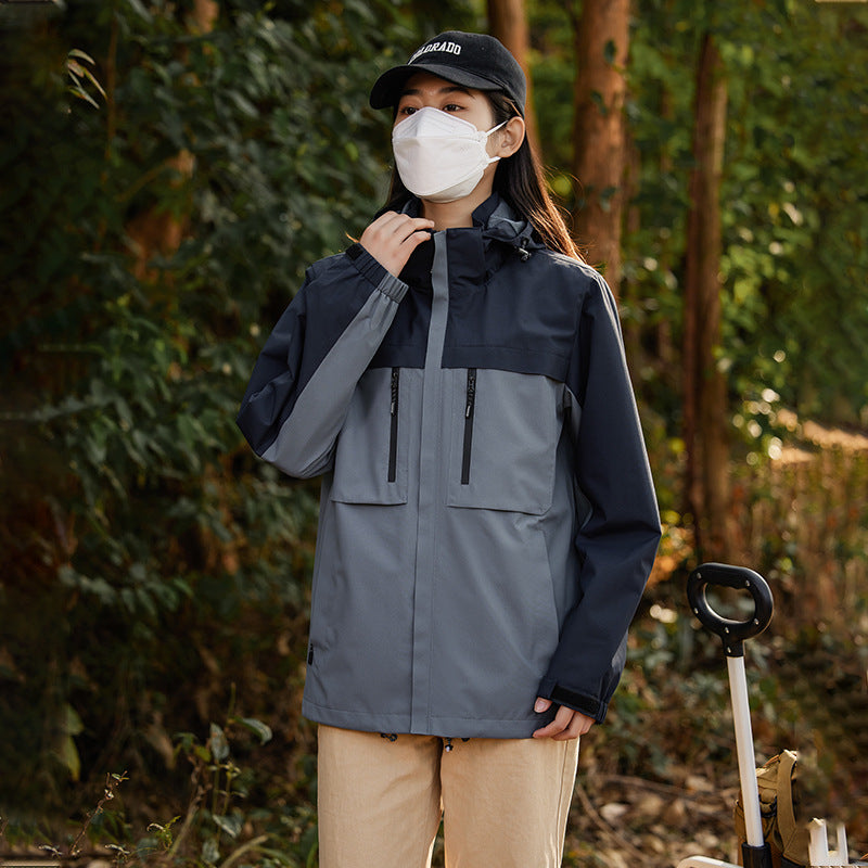 2024 New Windproof and Waterproof Mountaineering Suit for Couple Travel Sports Workwear Jacket Coat Breathable Thin Jacket for Men and Women