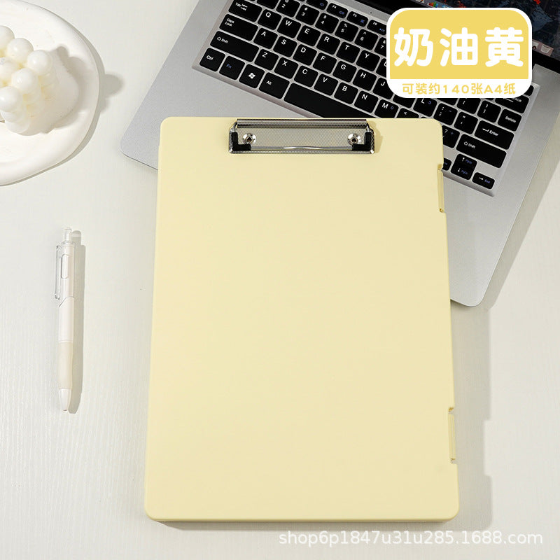 A4 folder paper material storage box student board clip writing pad multifunctional office file storage box