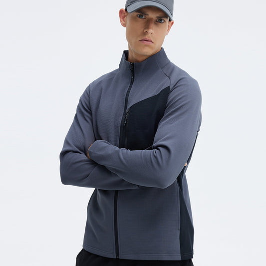 Autumn and winter bird home outdoor quick-drying sports jacket men's jacket stand collar loose long sleeve breathable casual zipper top