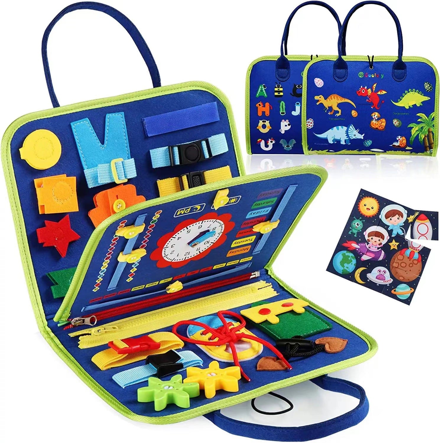 Montessori Felt Busy Board - DIY Educational Dressing Board for Children