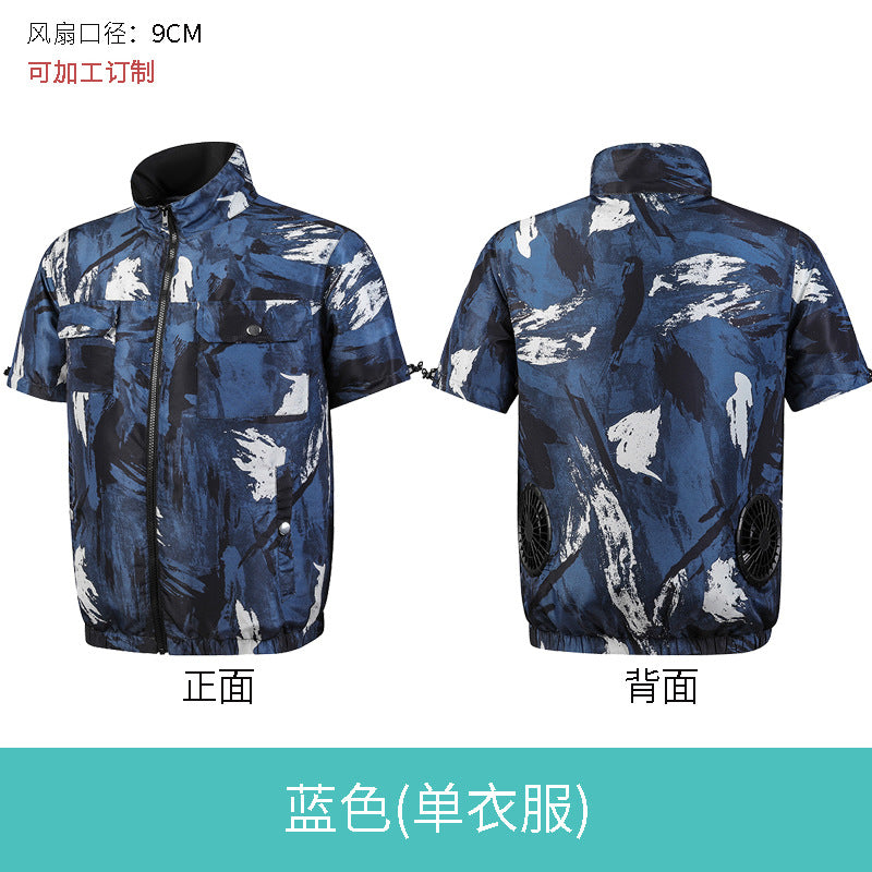 2022 summer new fan clothing air conditioning clothing with fan clothing sunscreen cooling workshop work site clothing jacket