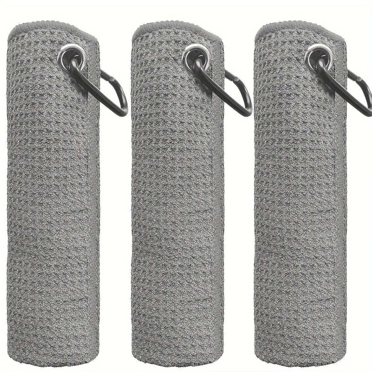 3 Pack Golf Towels, 30cm*30cm,11.81in*11.81in, Microfiber Waffle Pattern Golf Towel-Contains Golf Towels in Three Colors of Blac