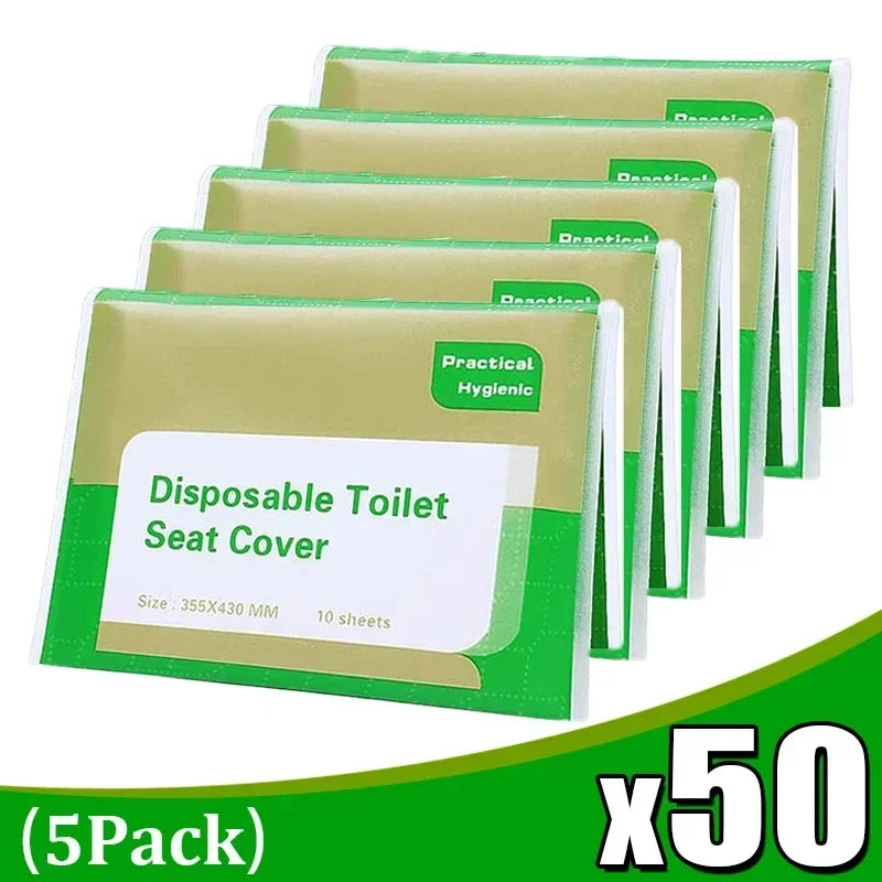 Disposable Toilet Seat Cover Portable Travel Camping Hotel Bathroom Degradable Waterproof Toilet Mat Accessories