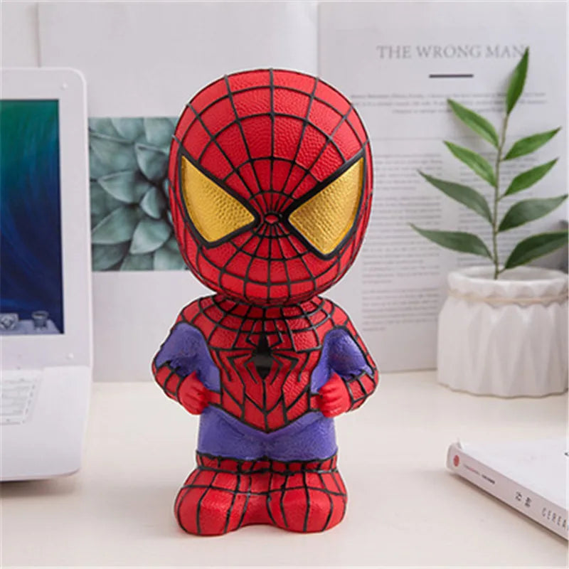 22cm Spiderman Kids Piggy Bank Savings Safe Toys Banking Money Coin Cartoon Children Paper Large Box Birthday Party Favors Gift