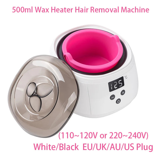 500ml LCD Smart Wax Heater – Silicone Liner, Hair Removal & Wax Therapy Machine