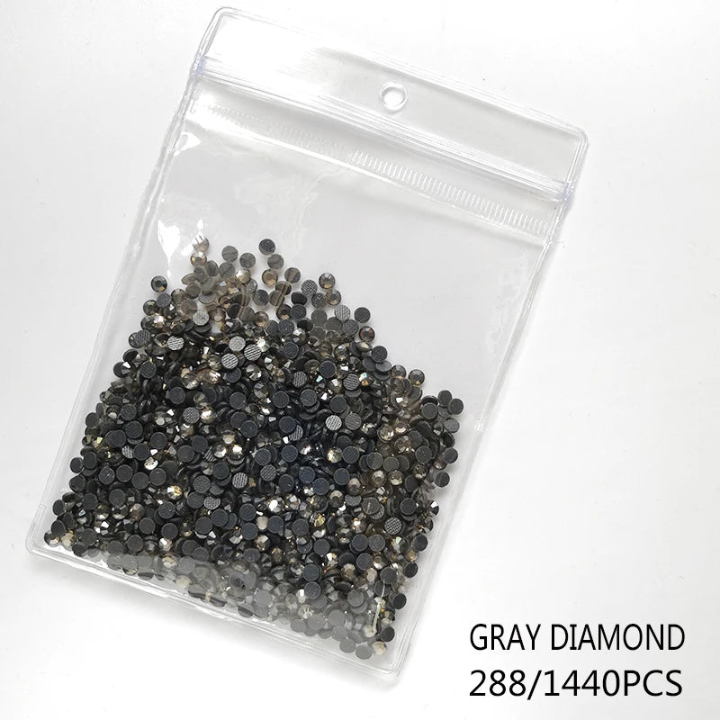 High Quality Glass Clear Hotfix Rhinestone  SS4-SS30 Hot Fix Rhinestones for Clothes Decorations DIY Wedding Dress Rhinestones