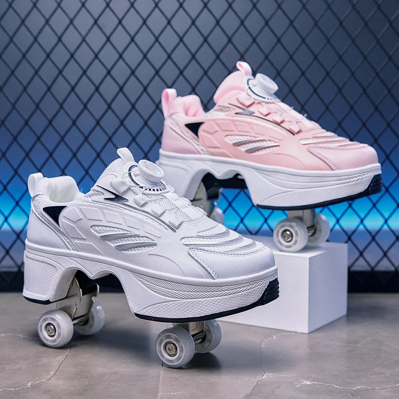 Roller Skates Four-wheeled Retractable Roller Skates Kids Gifts 2026 New Big Four-wheeled Teenagers Roller Skates Waterproof