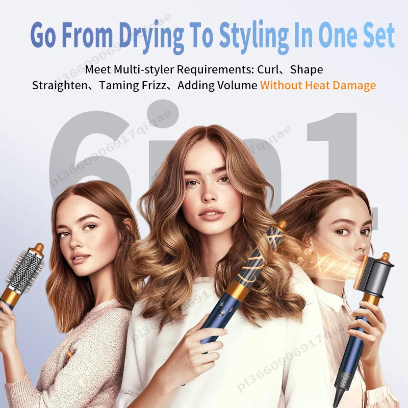 6-in-1 High-Speed Hair Styler & Dryer Brush – 110,000 RPM Negative Ionic Blow Dryer