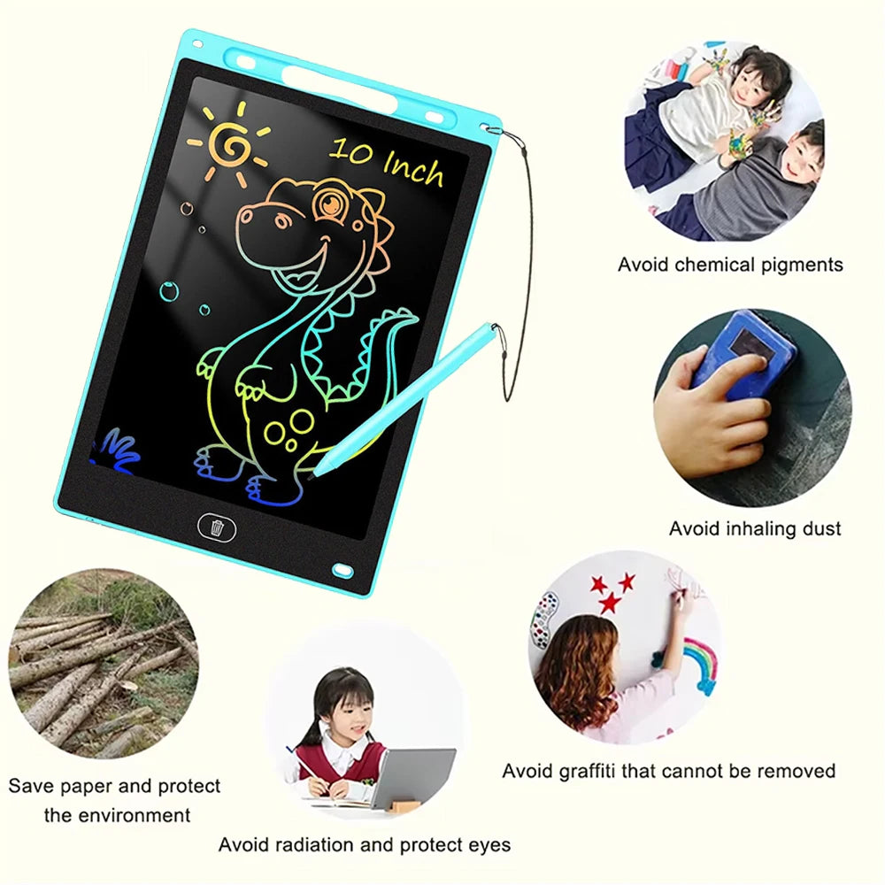 2 pieces 10 Inch LCD Drawing tablet Writing Board Kids Doodle Painting Handwriting Pads Toys for 3 4 5 6 7 8 Years Girls Boys