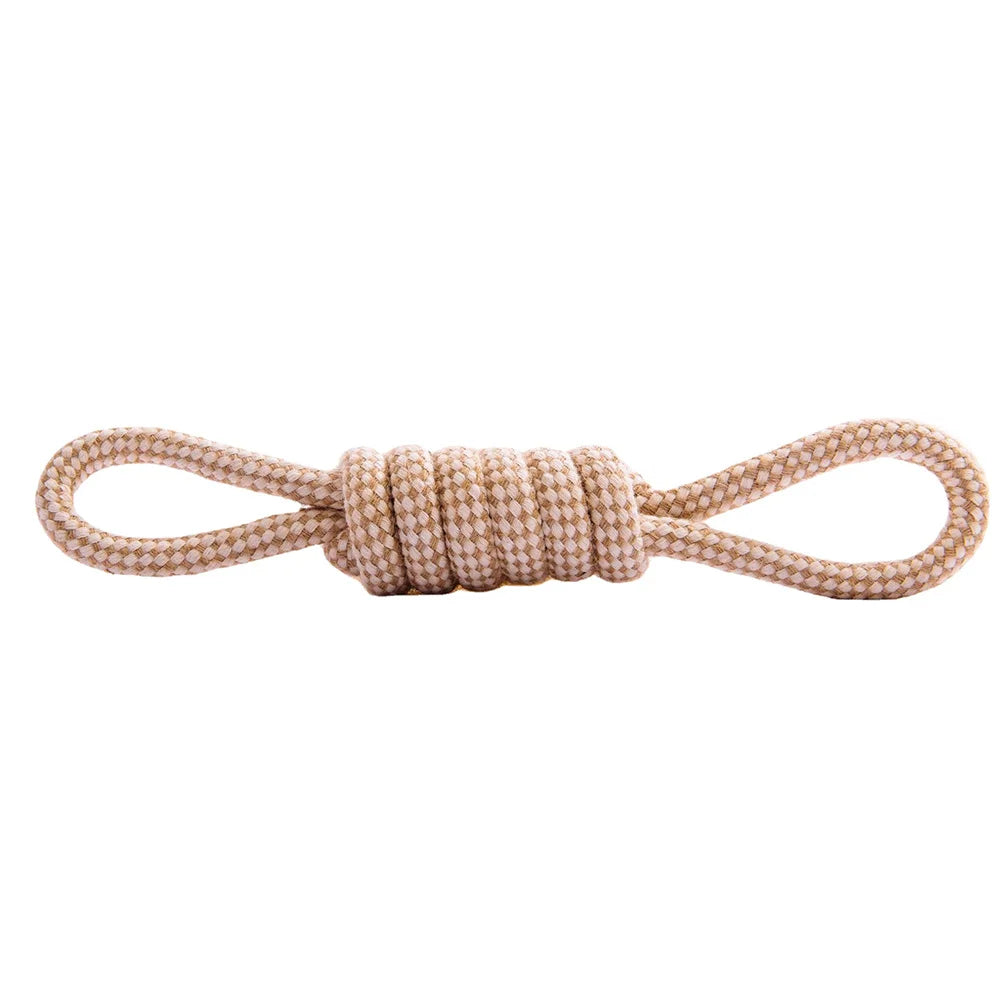 Dog Chew Toy Cotton Rope Ring - Molar Teeth Cleaning, Durable Braided Rope Knot, Teeth Care for Small Medium Large Dogs,