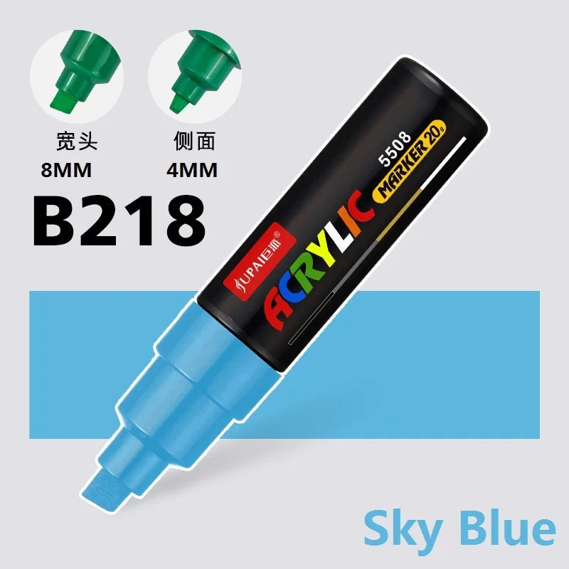 15 Colors Larger Capacity Acrylic Marker Pens,Ultra Wide Head 15MM/8MM Graffiti,Painting,Drawing,advertising posters Art Supplie