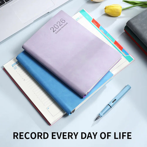 2026 A5 Daily Planner Notebook, 365 Days English Schedule Book, Productivity Journal For Work, Study And Time Management