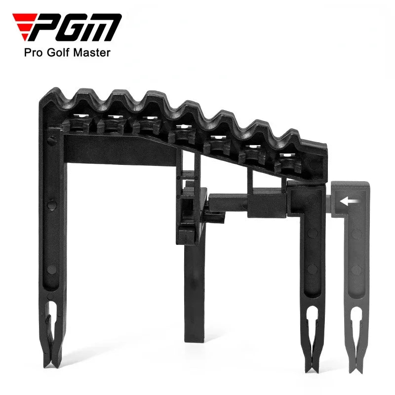 Golf Clubs Fixture Accommodate 9 Iron Holder Reduce Pole Head Collisions Adjustable Width Training Aids ZJ018