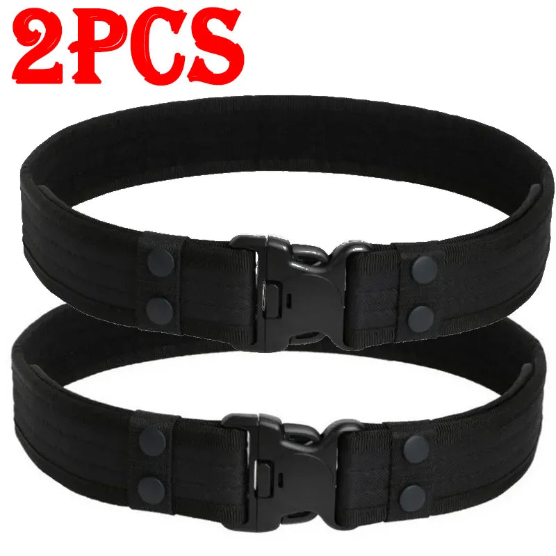 Neutral Wide Nylon Tactical Belt, Camouflage Oxford Cloth Design, Sturdy Waist Strap for Outdoor Mountaineering, Work & Training