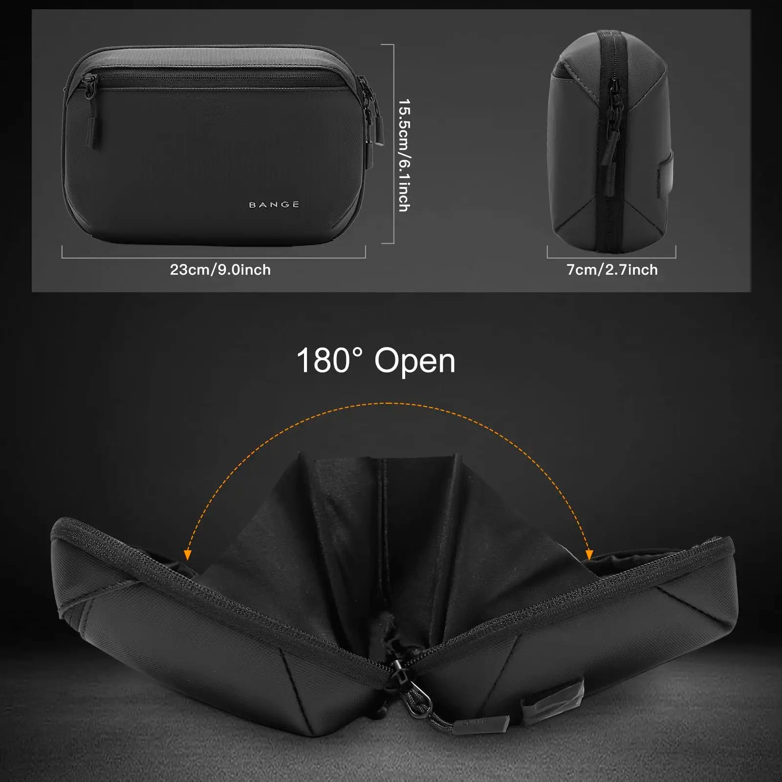BANGE New Storage Bag Cable Cord Organizer Travel Bag Small Electronics SD Card Power Bank Storage Bag Clutch for Hiking Running