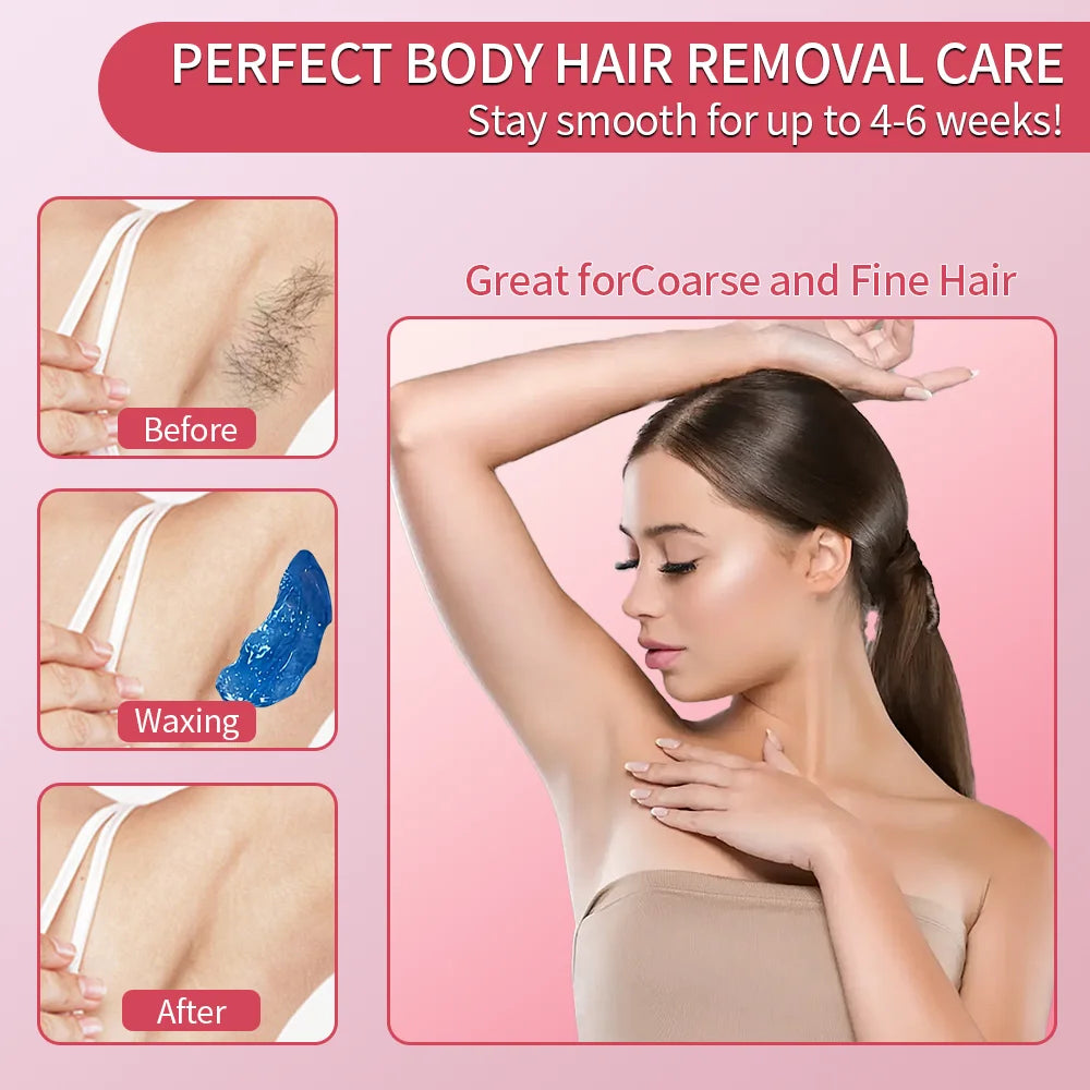 Hot Wax Machine Kit – Wax Warmer, Wax Beans & Depilatory Epilator Set for Hair Removal