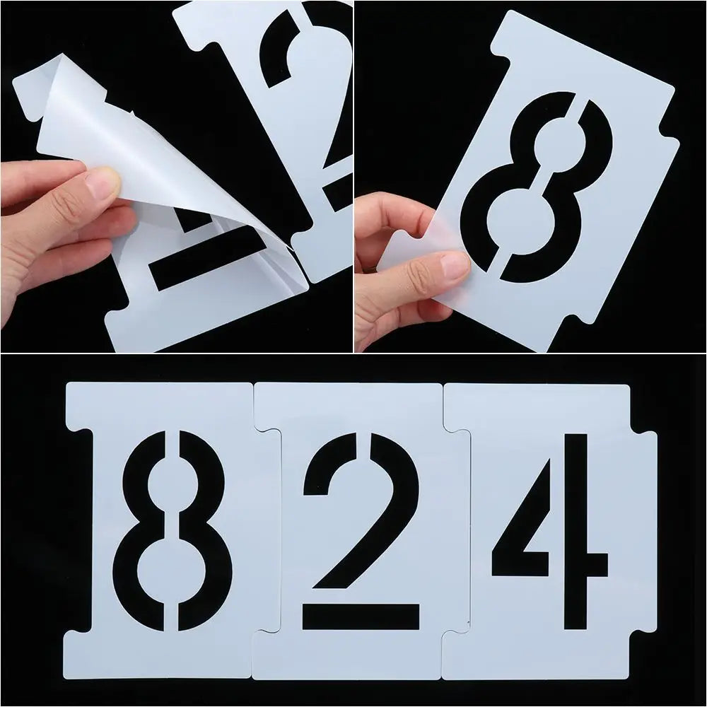 Decoration DIY Plastic Mailbox Address 26 Letters 0-9 Numbers Reusable Stencil Kit