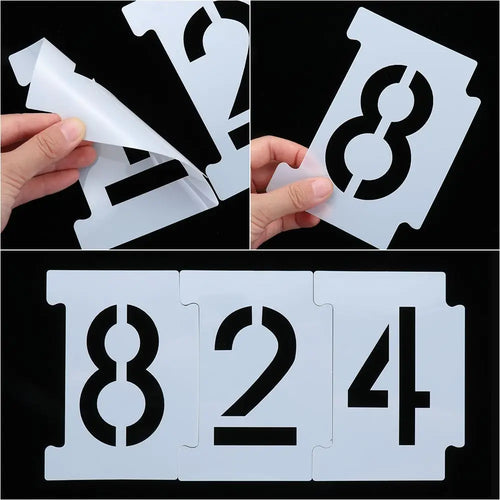 Decoration DIY Plastic Mailbox Address 26 Letters 0-9 Numbers Reusable Stencil Kit