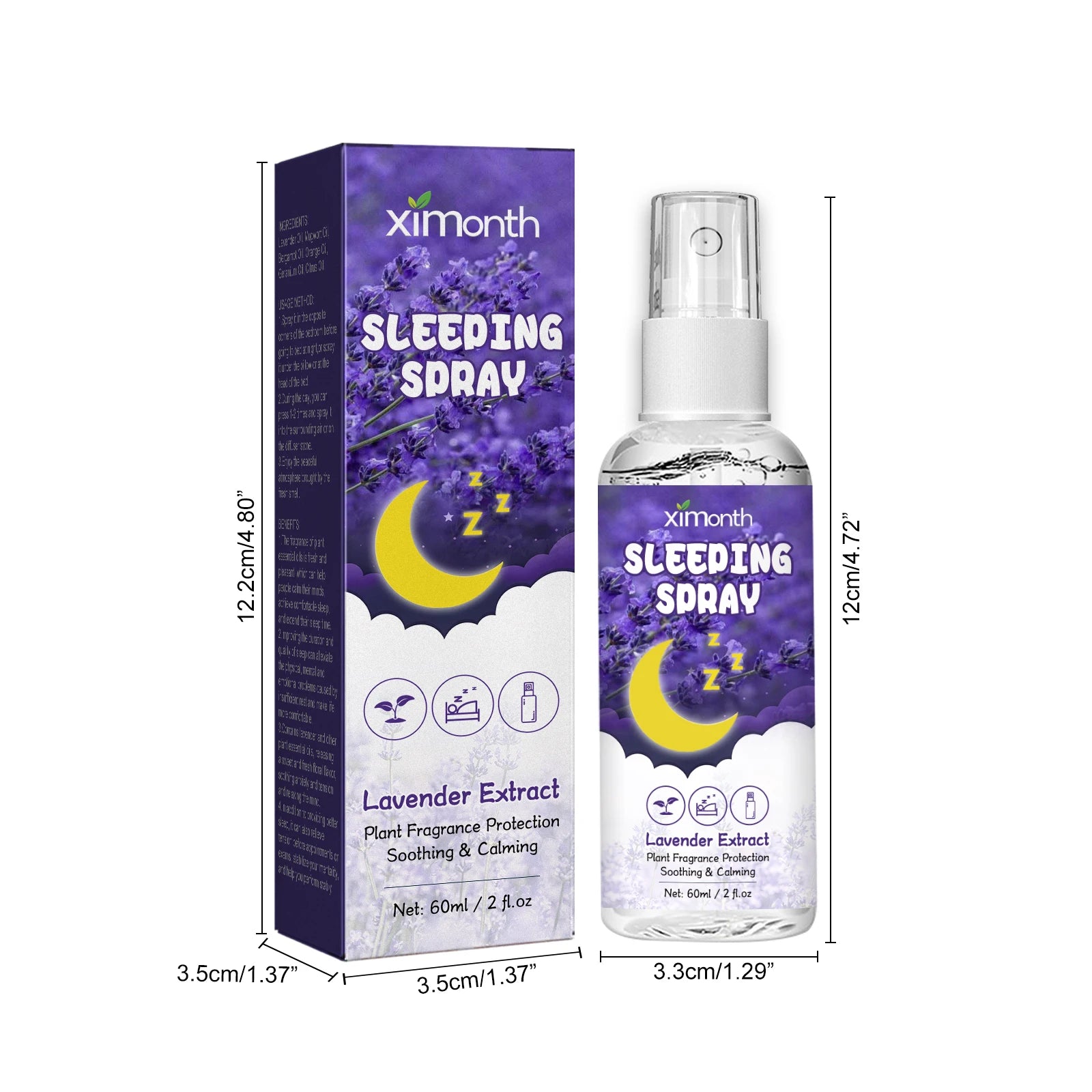 Lavender Sleep Spray Relieves Anxiety Relaxes Body & Mind Helps Improve Sleep Quality Relieves Anxiety&Helps People Fall Asleep