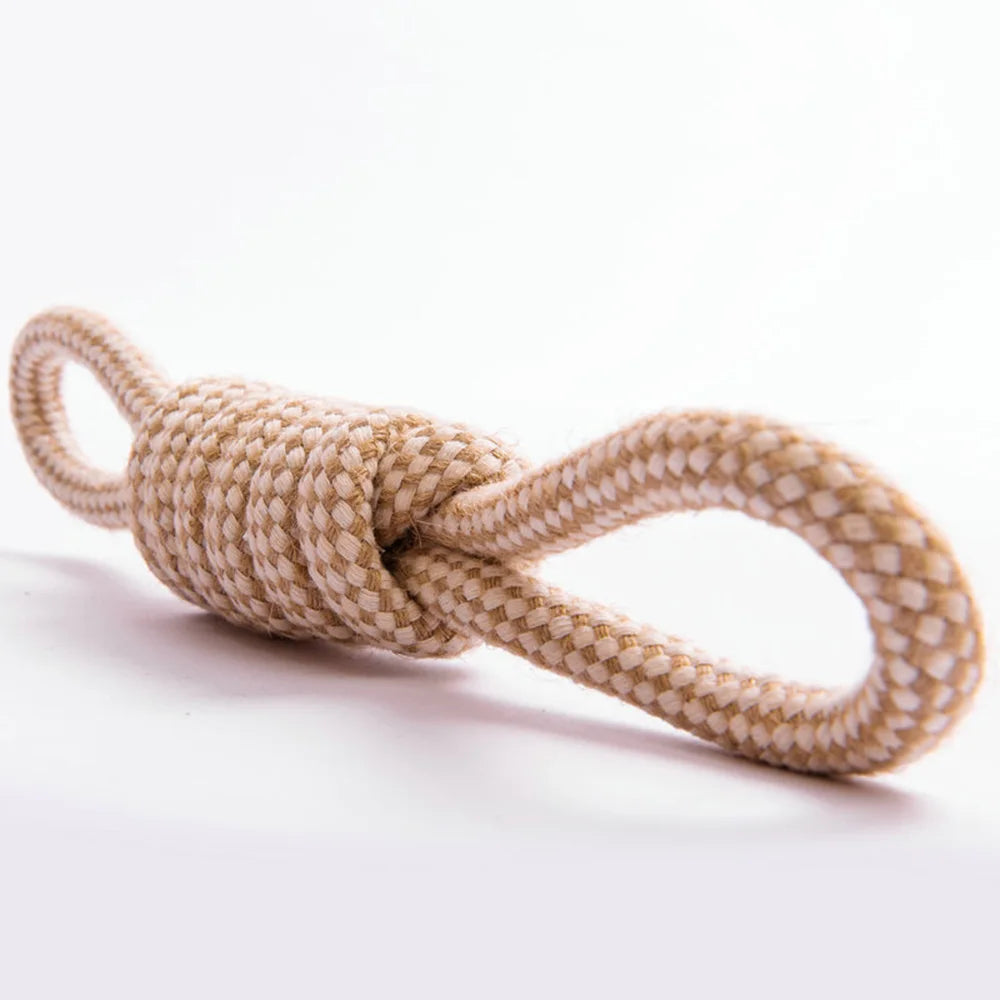 Dog Chew Toy Cotton Rope Ring - Molar Teeth Cleaning, Durable Braided Rope Knot, Teeth Care for Small Medium Large Dogs,