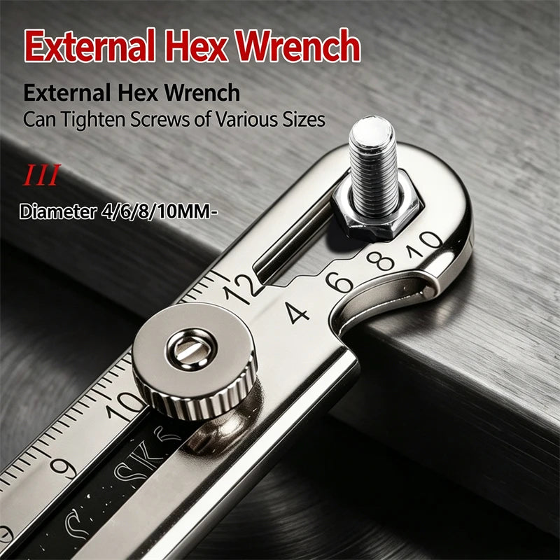 6 in 1 Stainless Steel Utility Knife with Thickened Metal Knife Holder Multifunctional Wallpaper Multifunctional Utility Knife