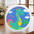 Cartoon Diamond Painting Kits Animals with Wooden Frame Kits for Kids DIY handmade Dinosaur Creative Point Diamond Paint