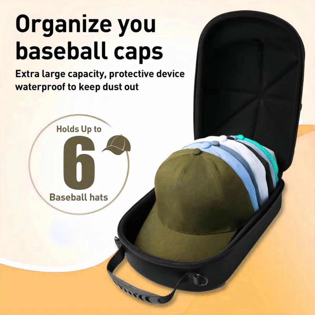 Portable Carrier Case Caps Storage Hard Shell Hat  Outdoor Travel Hat Protective Box Hat Travel Case Baseball Cap Carrying Bag