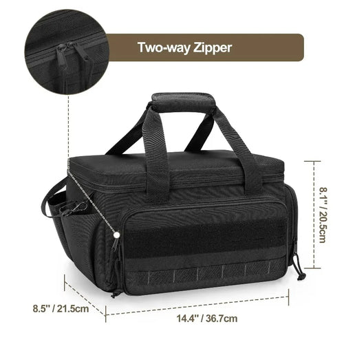 14" Heavy Duty Tactical Tool Bag Non-slip Base Multipurpose Organizer for Handymen Carpenters Durable Portable Tool Storage