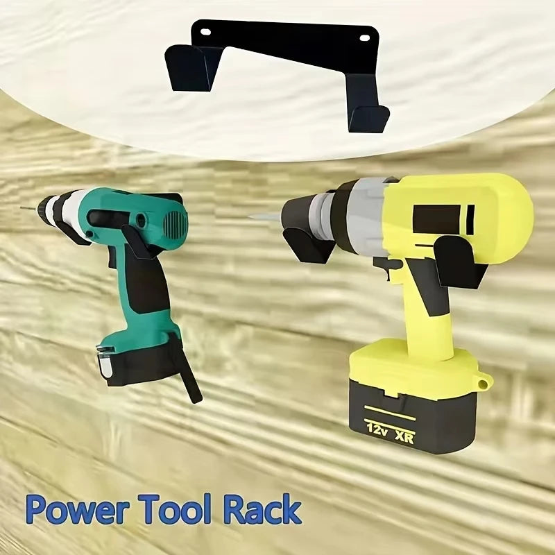 Wall-Mounted Electric Tool Metal Rack, Drill Wall Storage Organizer for Garage Workbench Pegboard Display and Cabinet Space