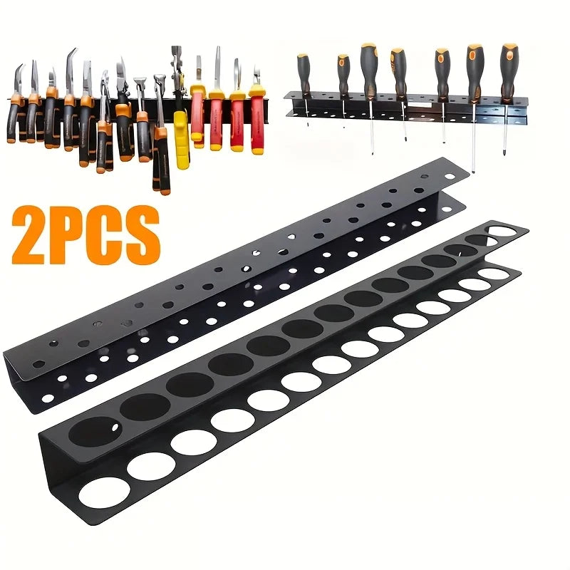 1 Piece Suitable For Garage Wall Mounted Multifunctional Tool Management Metal Screwdriver And Pliers Storage Rack