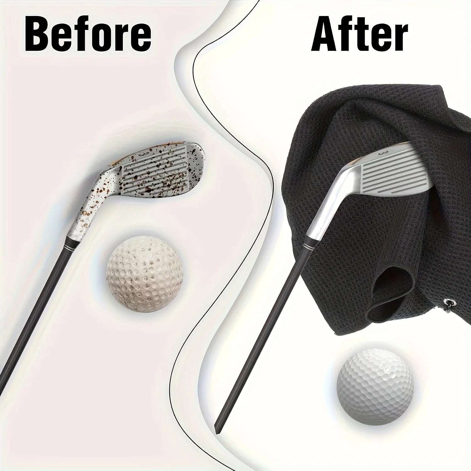 3 Pack Golf Towels, 30cm*30cm,11.81in*11.81in, Microfiber Waffle Pattern Golf Towel-Contains Golf Towels in Three Colors of Blac
