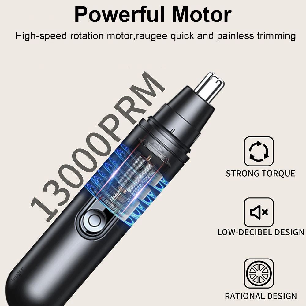 Electric Nose Hair Trimmer USB Rechargeable Travel Portable Nose Hair Cutter Mini Clipper For Men Eyebrow Ears Nose Hair Trimmer