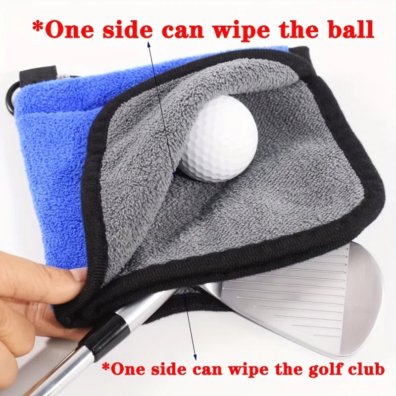 Golf towel, ball cleaning towel, ball cleaning cloth towel, outdoor with hook golf gift