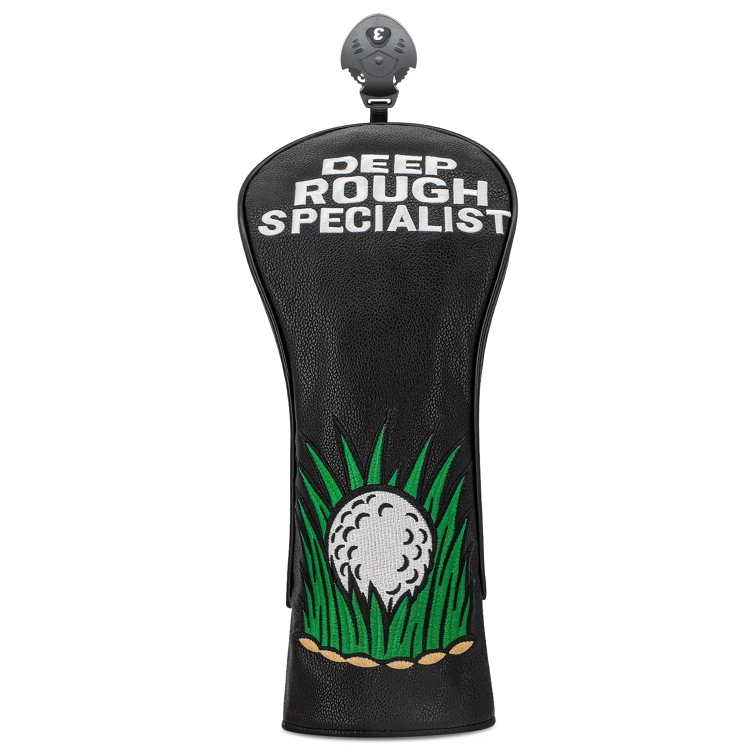 Golf Club Head Covers Designed in a Grass Ball Style, Available for Single Or Sets of Three for Drivers, Fairways, And Hybrids.